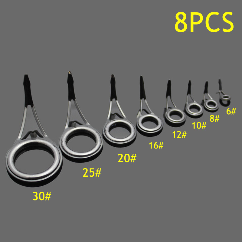 Freshwater Fishing Kit - 8 pièces d'anneaux de guidage pour