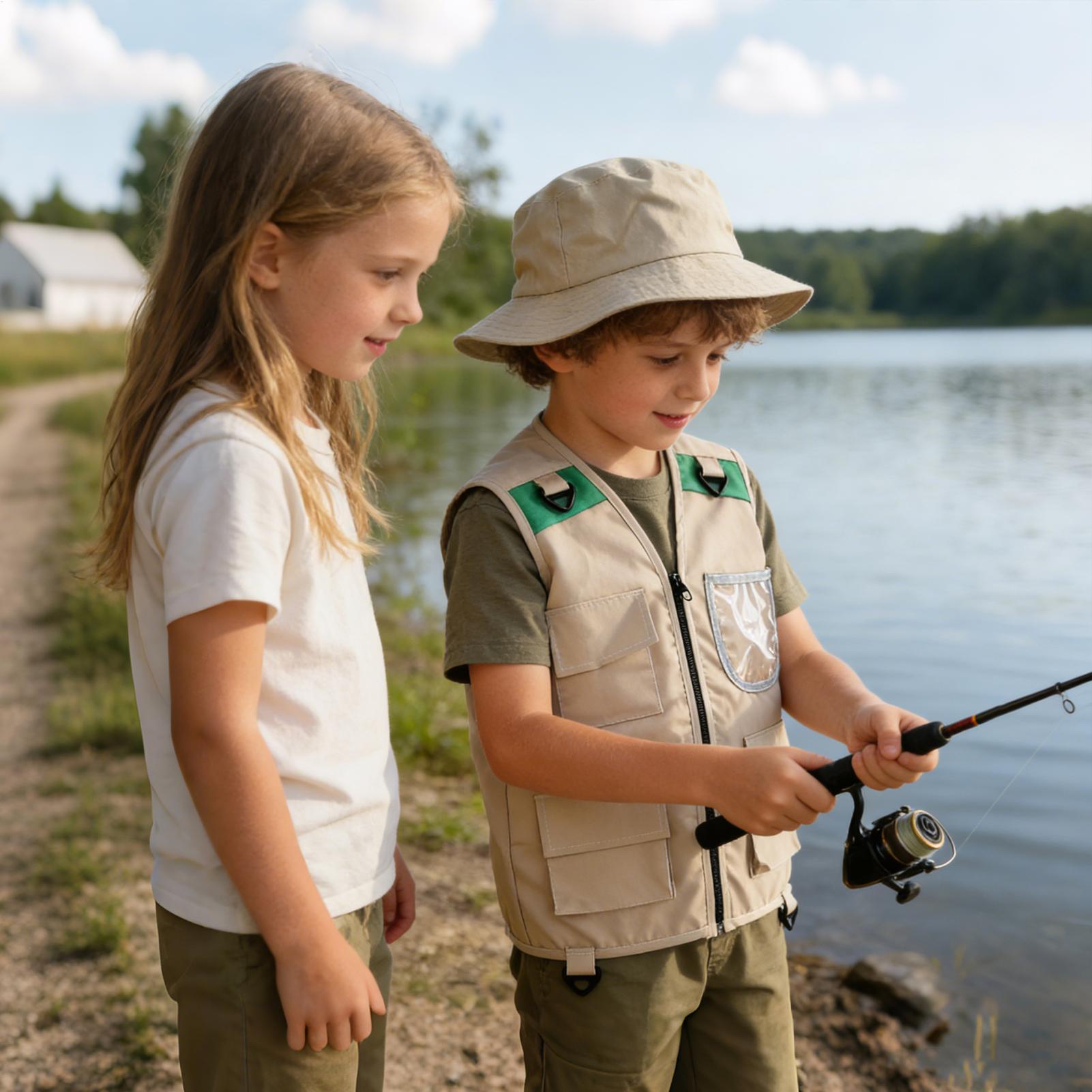 Gilet d'aventure pour enfants, - Fishing Equipment For 6 Year Old avis et prix